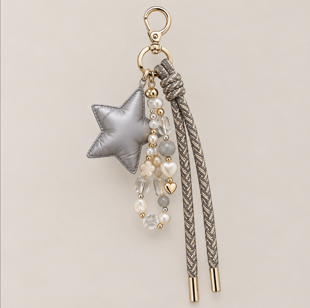 Stjerneformet bag charm med refleks